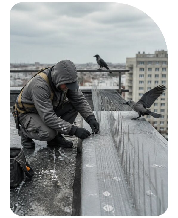 Защита от ворон под ключ в Томске по цене от 5464 р. | Сенат-Тмс